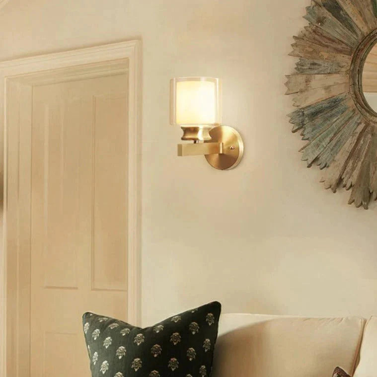 Nouveau salon chambre miroir avant applique murale minimaliste cuivre appliques