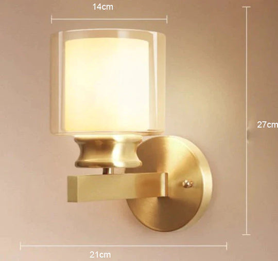 Nouveau salon chambre miroir avant applique murale minimaliste cuivre appliques