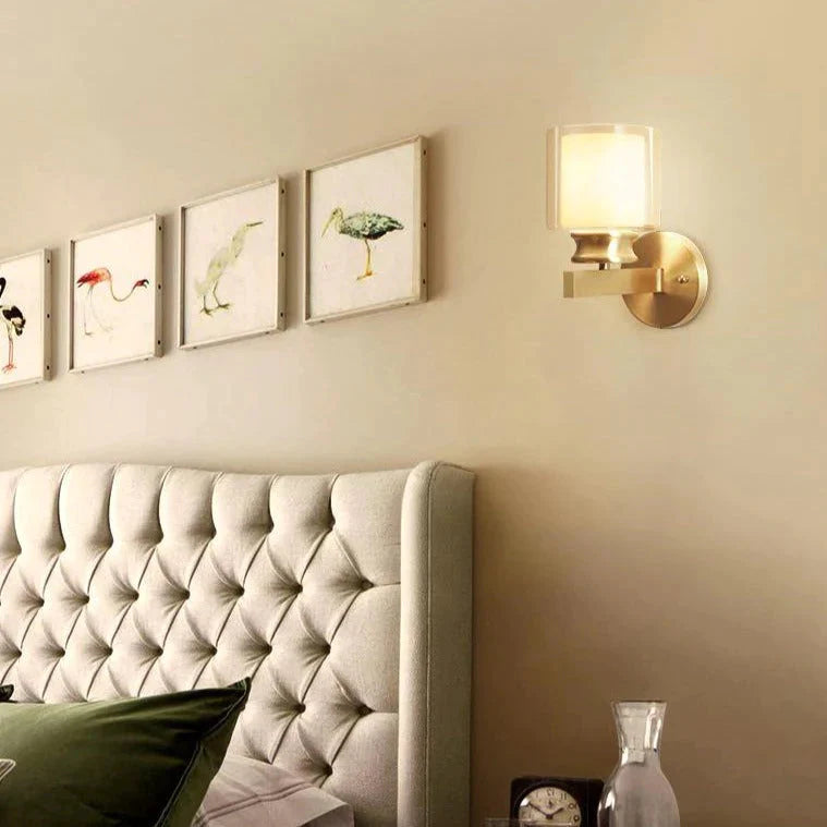 Nouveau salon chambre miroir avant applique murale minimaliste cuivre appliques