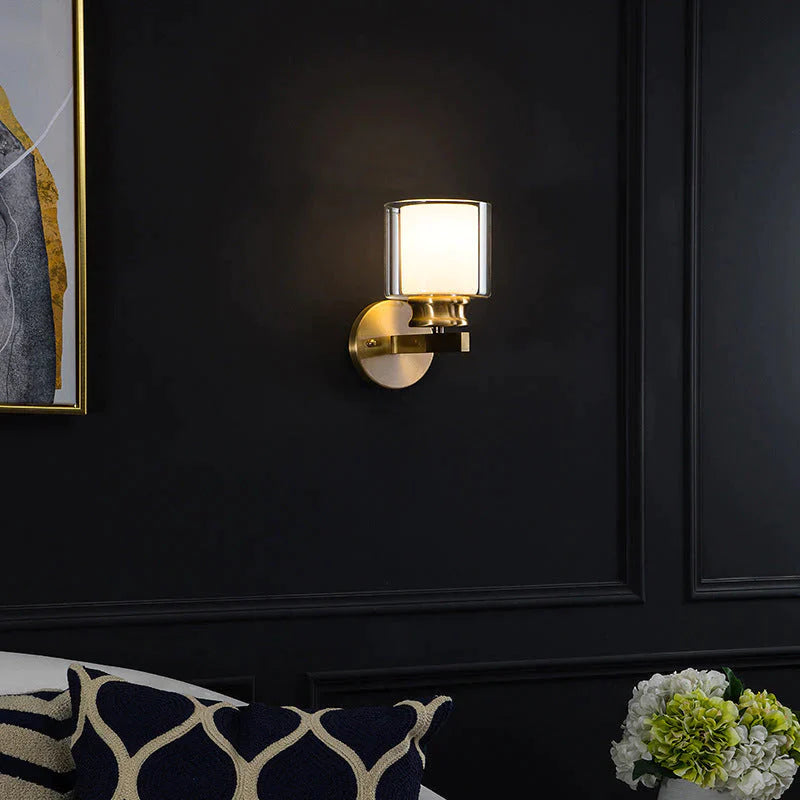 Nouveau salon chambre miroir avant applique murale minimaliste cuivre appliques