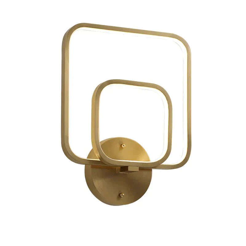 New Modern Simple Square Copper Wall Lamp Lamps