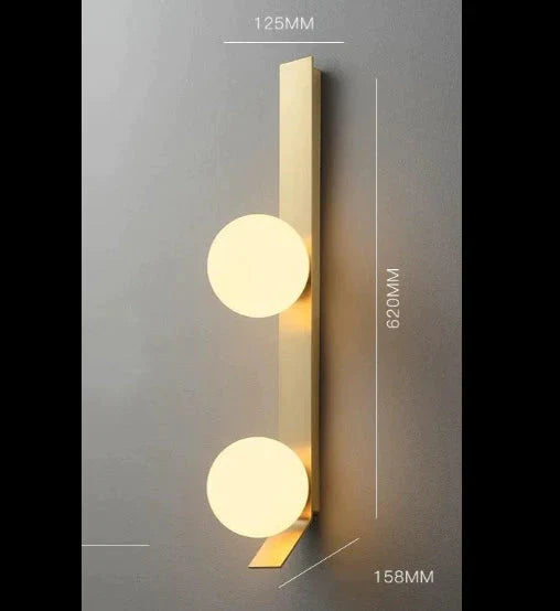 Nouvelle applique murale en cuivre boule de luxe nordique