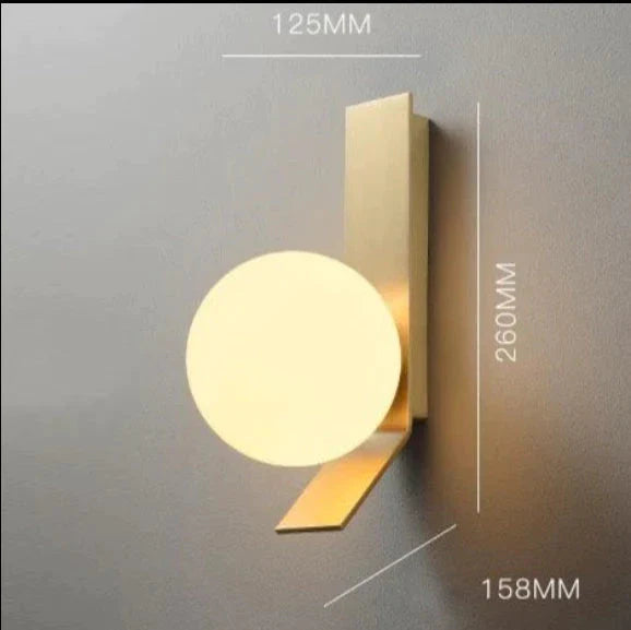 Nouvelle applique murale en cuivre boule de luxe nordique