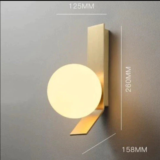 Nouvelle applique murale en cuivre boule de luxe nordique