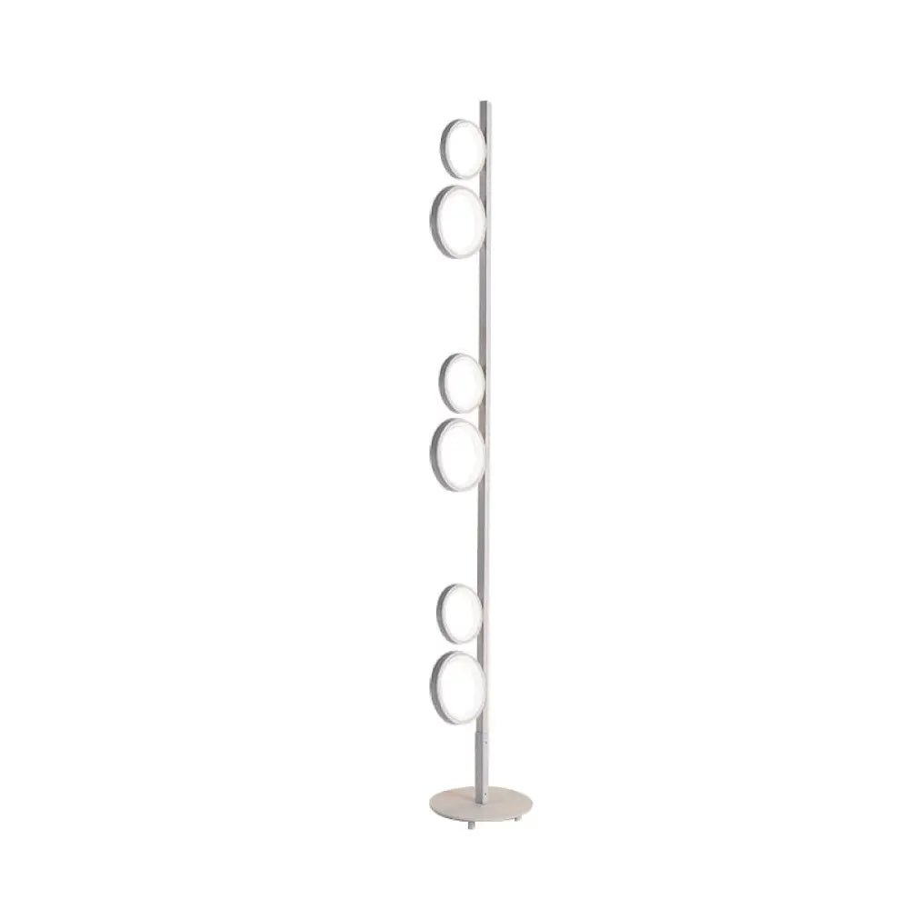 Nordic Acrylic Led Floor Lamp - Sphere Shape Stand Up Light Black/White/Gold Warm/White Lighting