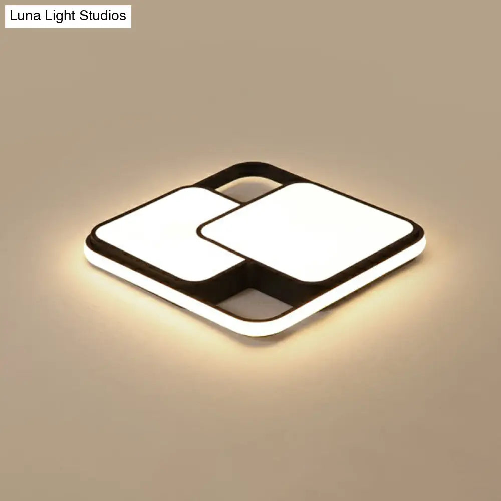 Nordic Acrylic Led Flush - Mount Ceiling Light For Bedrooms - Overlapping Style