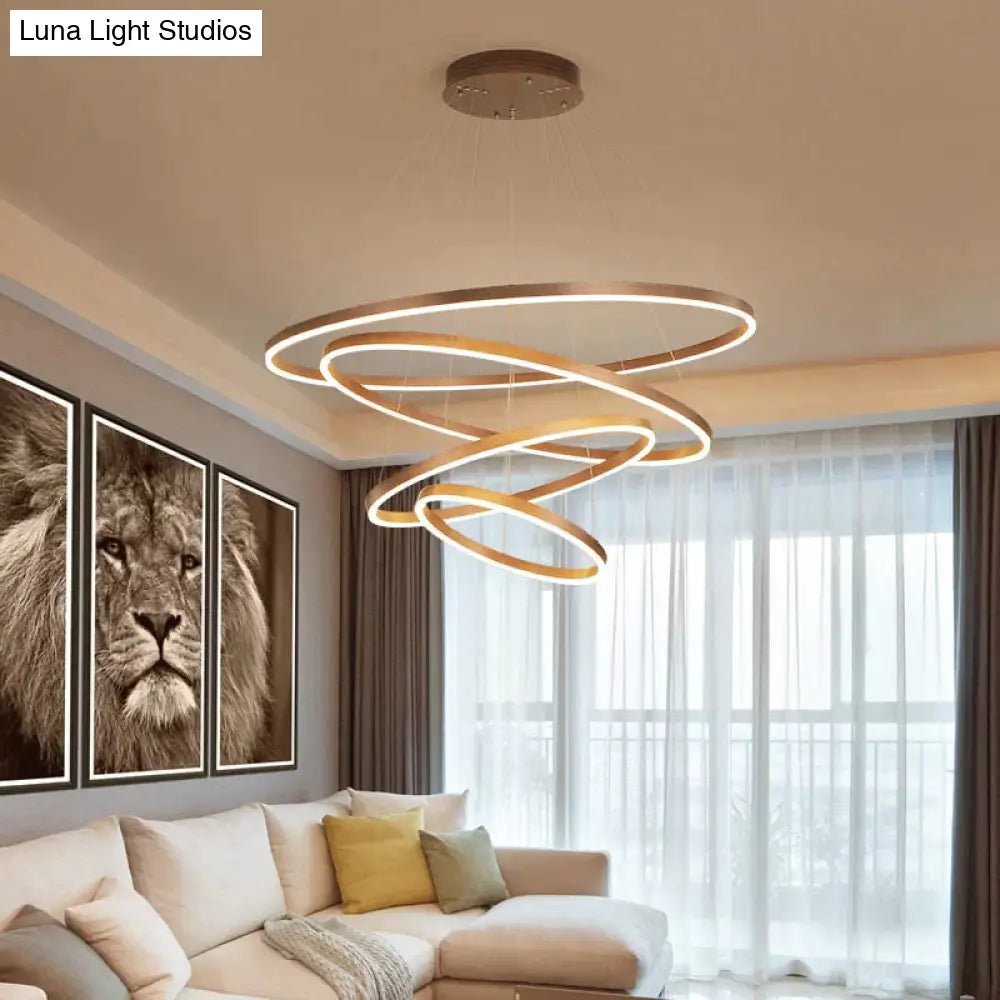 Nordic Art Deco Luxury Led Circular Pendant Lights Hanging Lamps For Living Room Dining Table