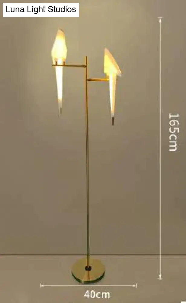 Nordic Bird Floor Lamp Creative Acrylic Thousand Paper Cranes Lamps For Living Room Bedroom Home