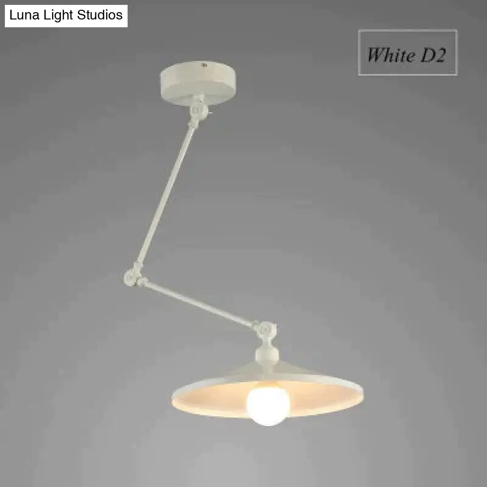 Nordic Diy Personality Pendant Lights Folding Iron Lamp Hanging Bedroom Study Bar Restaurant