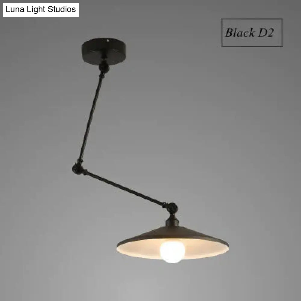 Nordic Diy Personality Pendant Lights Folding Iron Lamp Hanging Bedroom Study Bar Restaurant