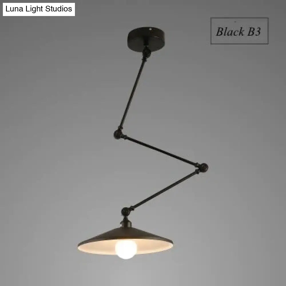 Nordic Diy Personality Pendant Lights Folding Iron Lamp Hanging Bedroom Study Bar Restaurant
