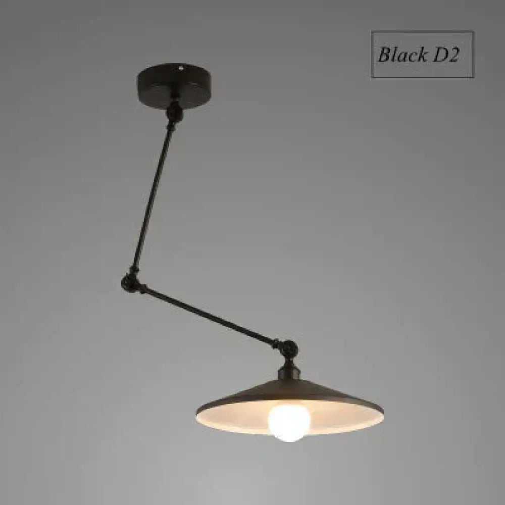 Nordic Diy Personality Pendant Lights Folding Iron Lamp Hanging Bedroom Study Bar Restaurant
