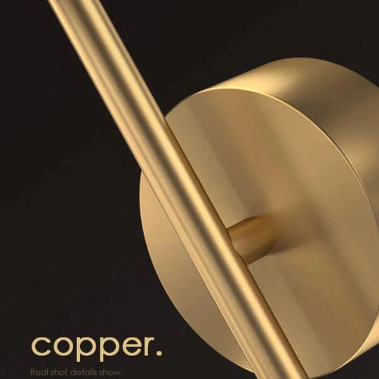 Lampe de chevet de luxe Nordic Light Chambre à coucher Applique murale en cuivre