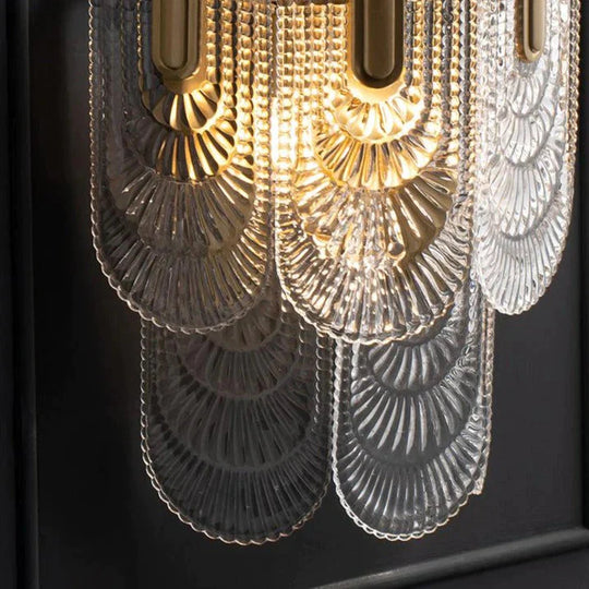 Applique murale en cuivre de chevet de chambre à coucher créative de luxe Nordic Light