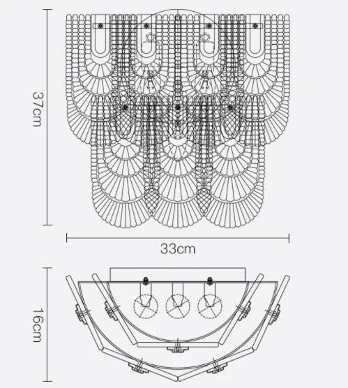 Applique murale en cuivre de chevet de chambre à coucher créative de luxe Nordic Light