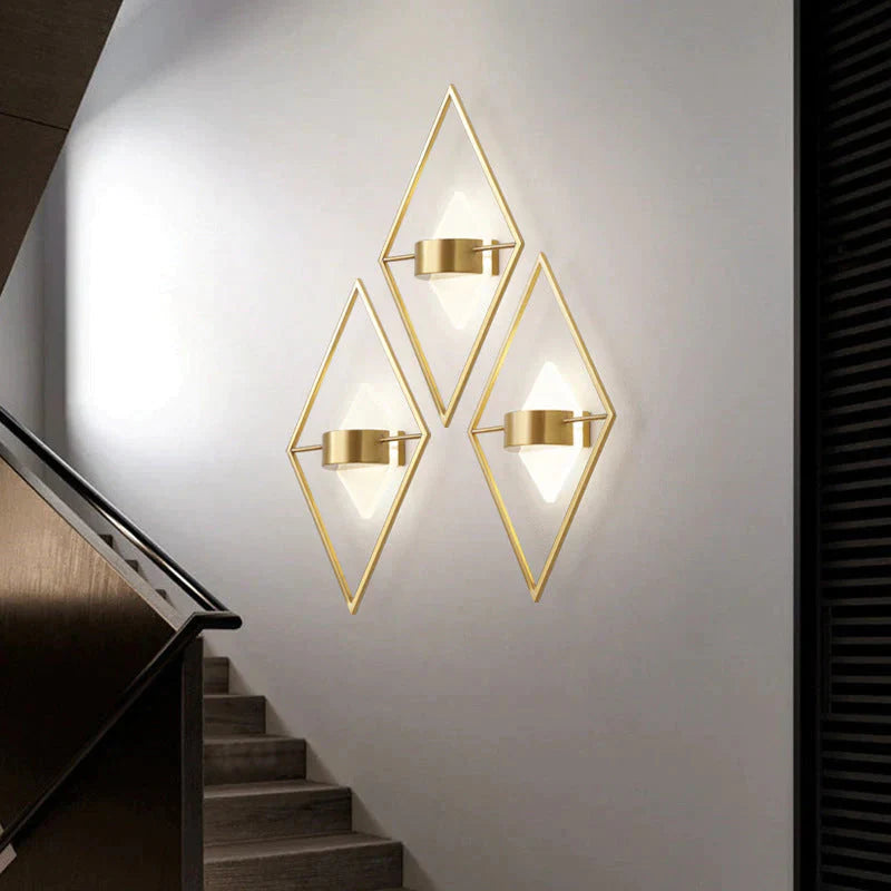 Applique murale en cuivre de fond de salon nordique