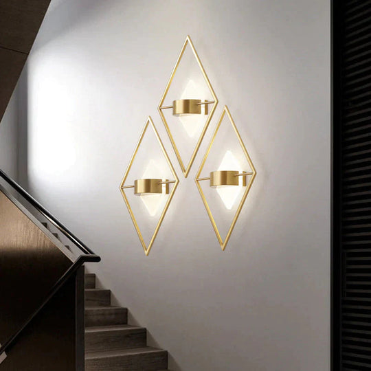 Applique murale en cuivre de fond de salon nordique