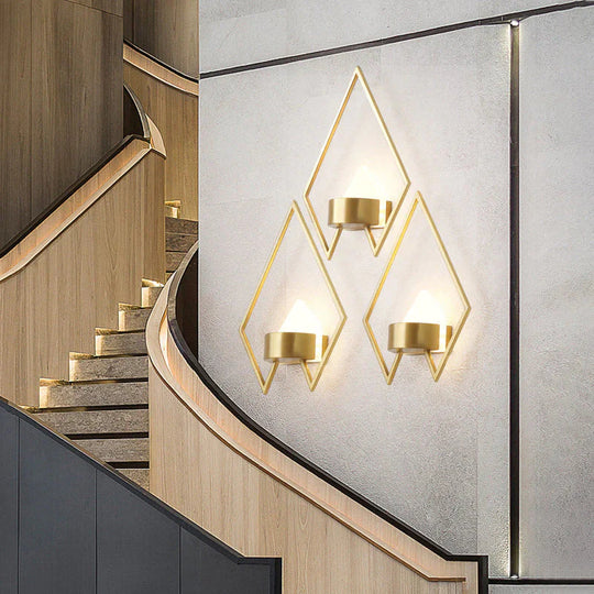 Applique murale en cuivre de fond de salon nordique