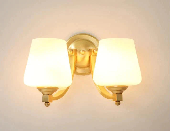 Lampes murales en cuivre pour chambre à coucher nordique