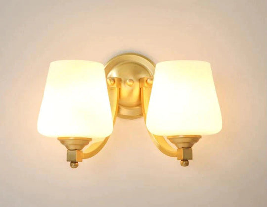 Lampes murales en cuivre pour chambre à coucher nordique