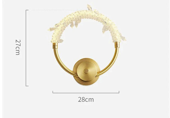 Nordic Luxury Wall Lamp Crystal Copper Lamps