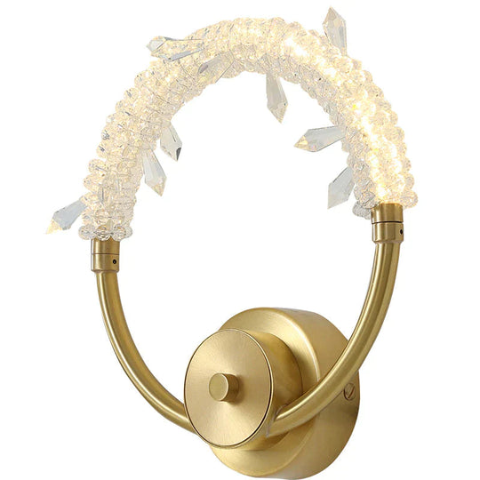 Nordic Luxury Wall Lamp Crystal Copper Lamps