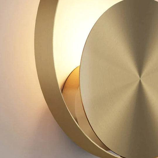 Lampe de chevet nordique minimaliste chambre à coucher pleine applique murale en cuivre