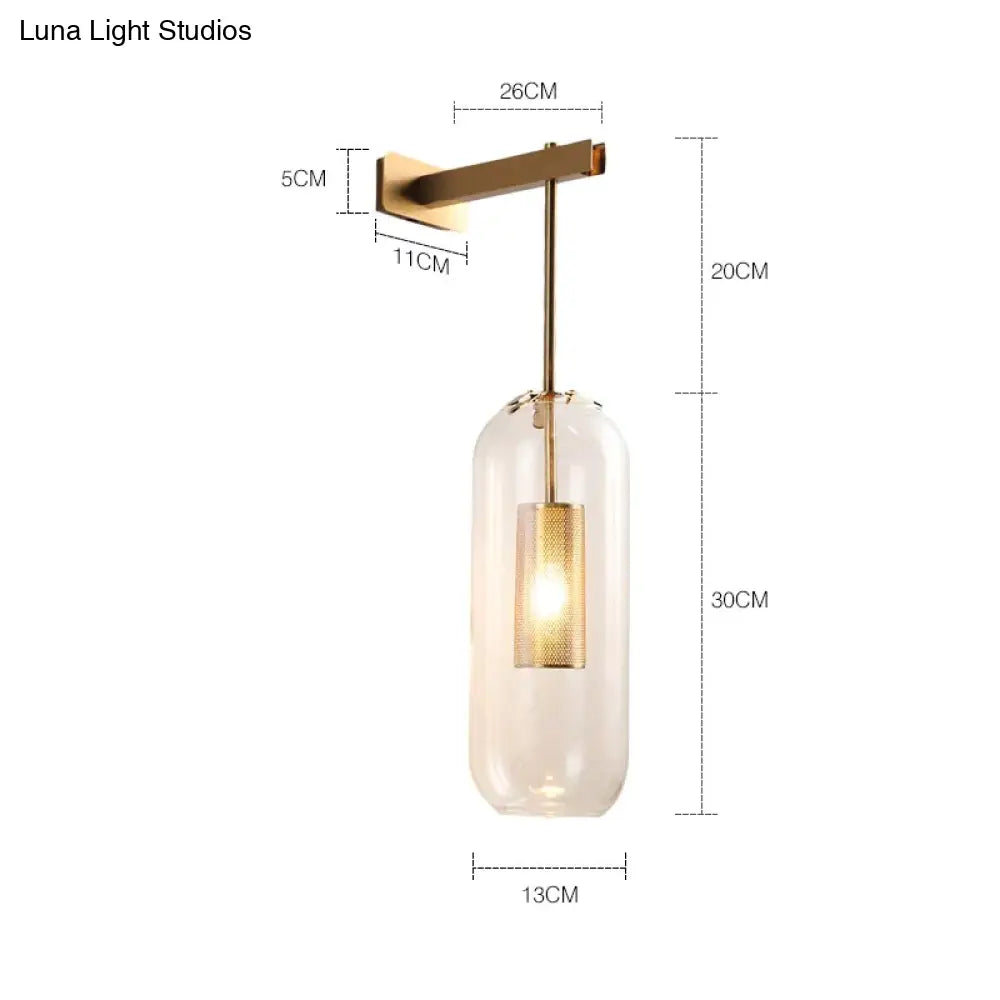 Nordic Modern Decor Glass Lampshade for Bedroom Study Room Stairs Art Wall Lamp Wall Lamp