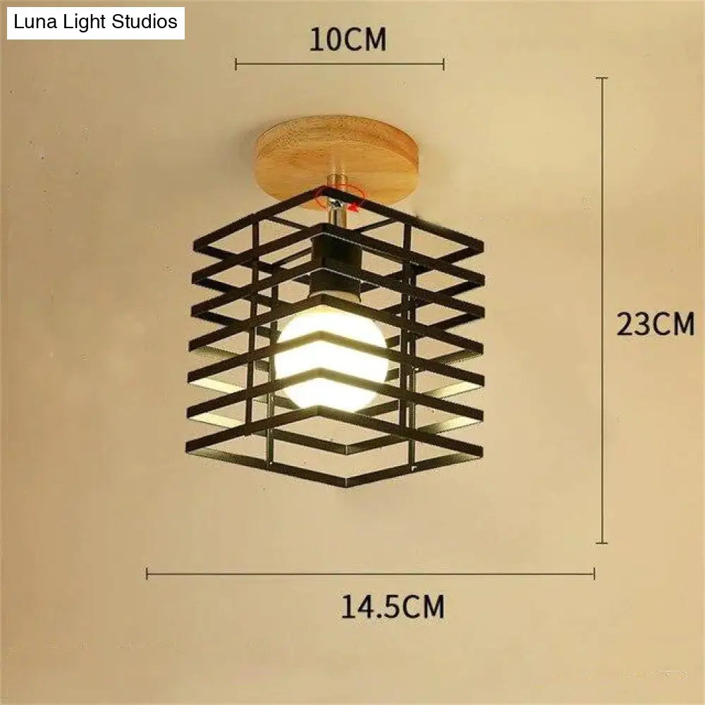 Nordic Restaurant Wrought Iron Ceiling Lamp Modern Minimalist Study Bedroom Personality Creative B1