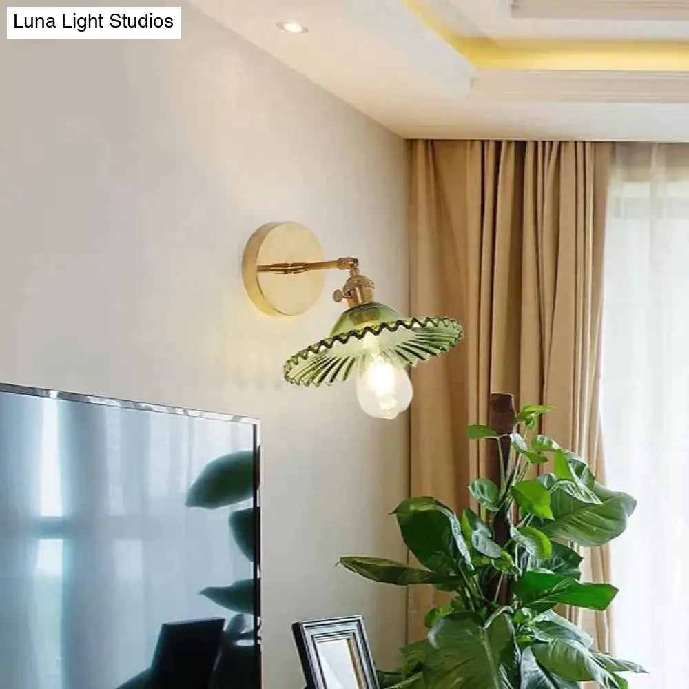 Nordic Retro Livingroom Bedroom Bedside Full Copper Wall Lamp Copper Wall Lamps