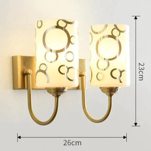 Mur de fond de salon nordique simple tout en cuivre