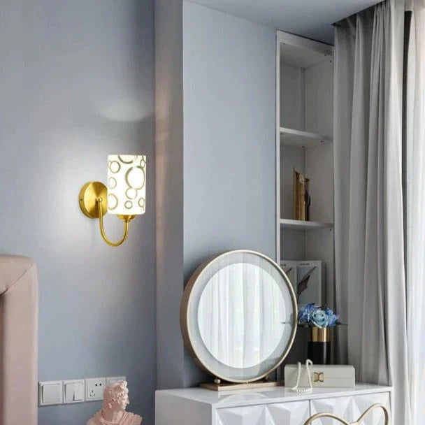 Mur de fond de salon nordique simple tout en cuivre