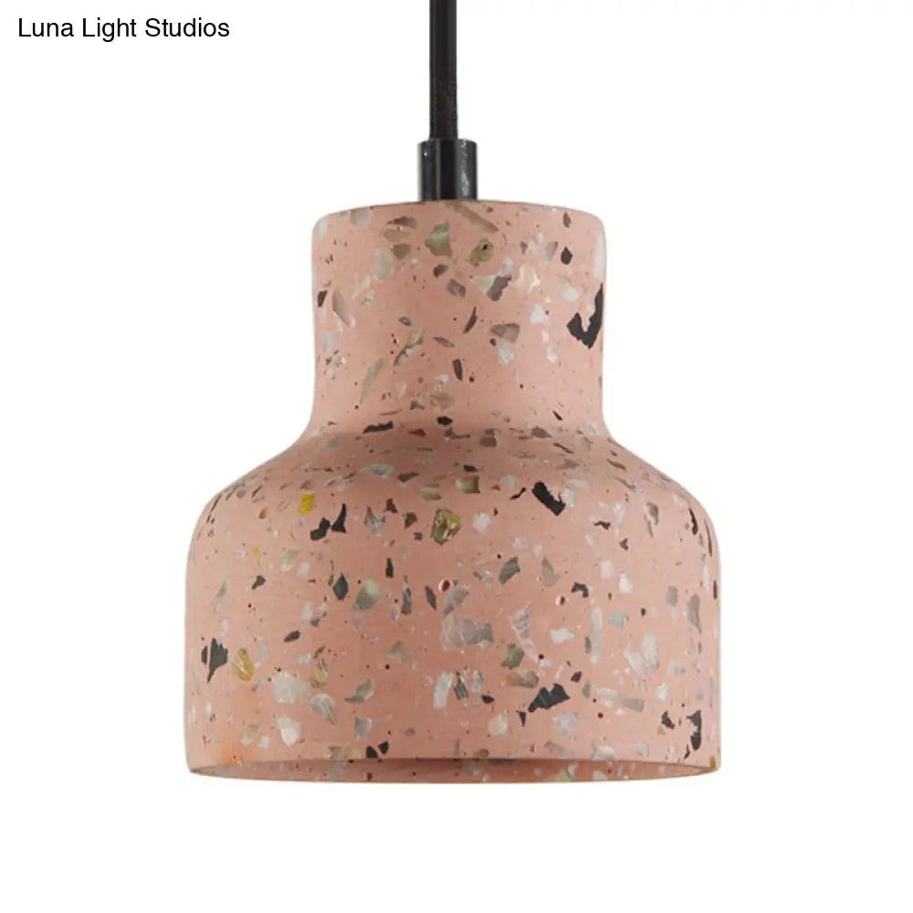 Nordic Terrazzo Hanging Lamp - Black/Red/Pink With Down Lighting Pendant Perfect For Dining Table 1