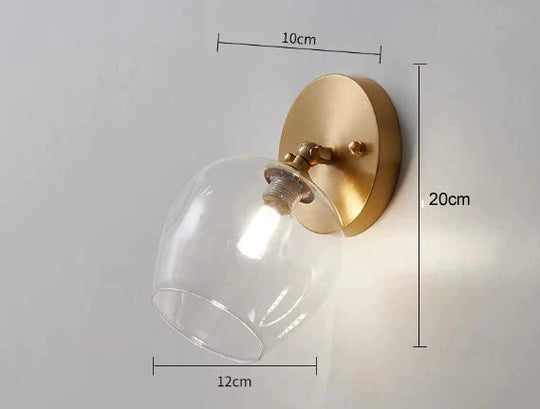 Lampe murale en cuivre pour couloir de chevet de chambre à coucher Nordic Wind