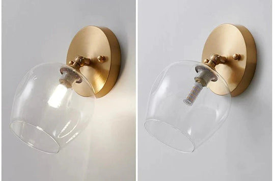 Lampe murale en cuivre pour couloir de chevet de chambre à coucher Nordic Wind