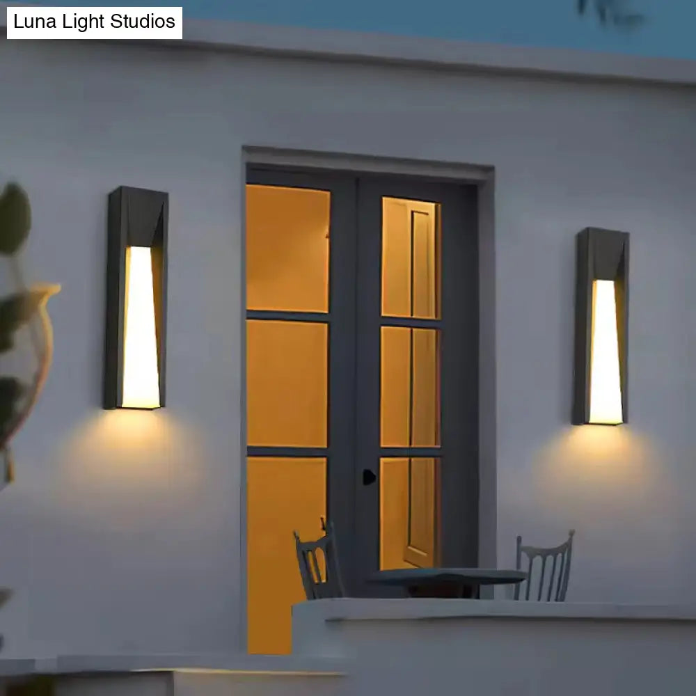 Outdoor Wall Lamp LED Black Lighting Exterior Light-1-Light Outdoor Lamp