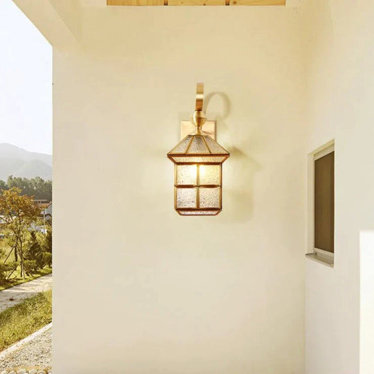 Outdoor Waterproof Wall Lamp Stair Corridor Balcony Courtyard Full Copper Lamps