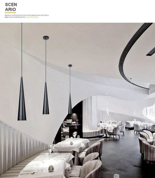 Pendant Lights Modern Kitchen Lamp Dining Living Room Cone Shape Lamps Aluminum Cylinder Tube Spot