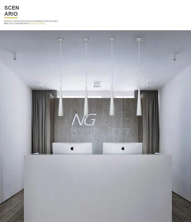 Pendant Lights Modern Kitchen Lamp Dining Living Room Cone Shape Lamps Aluminum Cylinder Tube Spot