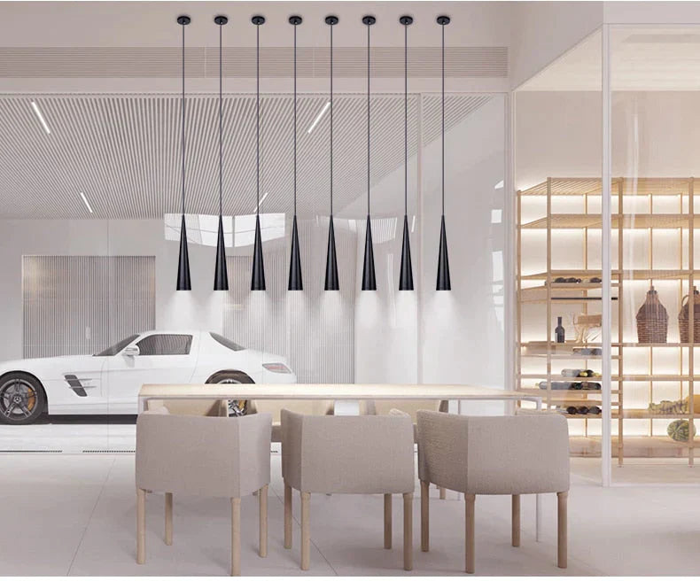 Pendant Lights Modern Kitchen Lamp Dining Living Room Cone Shape Lamps Aluminum Cylinder Tube Spot