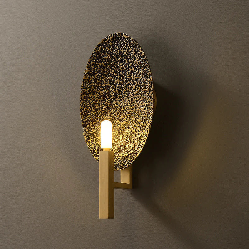 Post-modern Luxury Copper Wall Lamp Simple Creative Retro Personality Living Room Bedroom Study Aisle Wall Lamp Copper