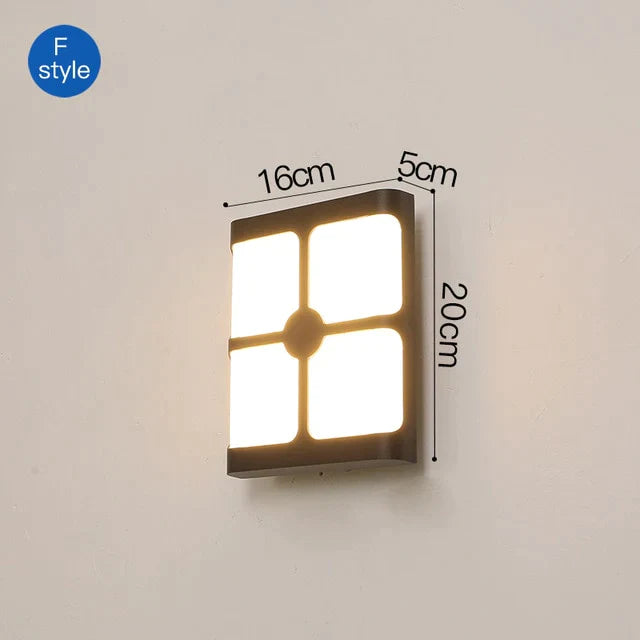 Modern Porch Light Waterproof Ip65 Radar Sensor Wall Lamps For Courtyard Patio Garden Front Door