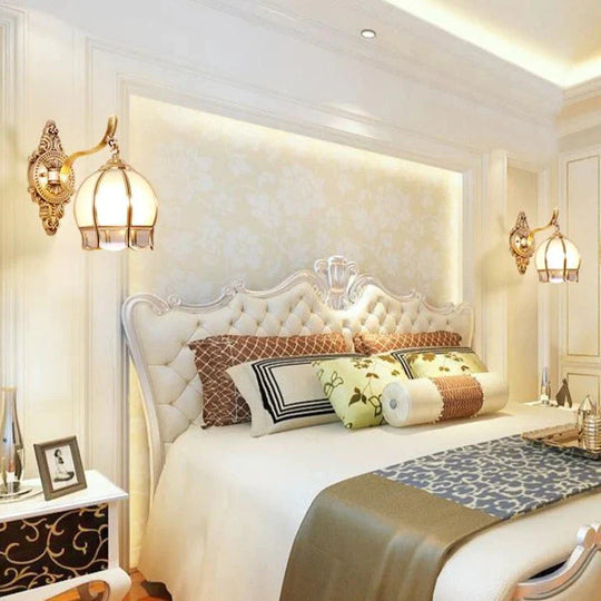 Lampe murale en cuivre d'escalier de salon de chevet de chambre à coucher de style rétro