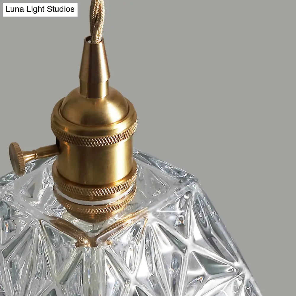 Scalloped Glass Pendant Light For Simple Dining Room Elegance