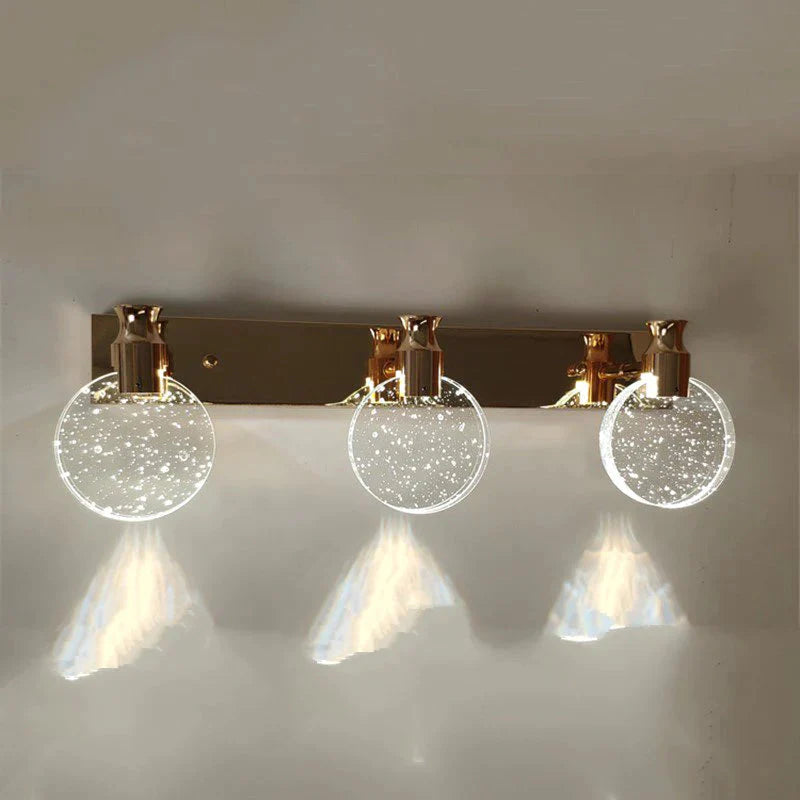 Applique murale LED en cristal simple pour chambre de salle de bain