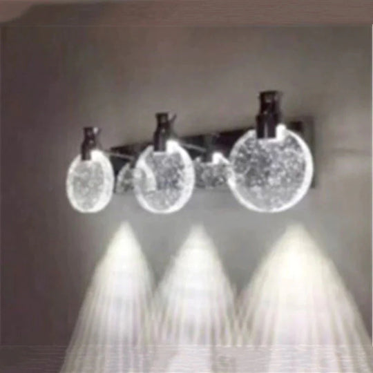 Applique murale LED en cristal simple pour chambre de salle de bain