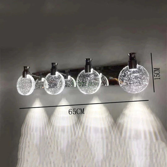 Applique murale LED en cristal simple pour chambre de salle de bain