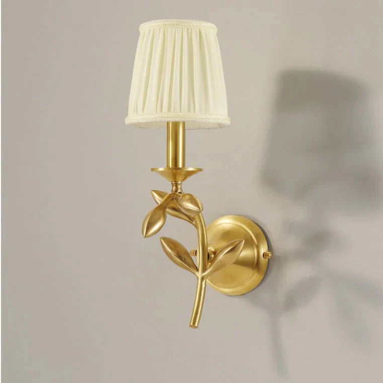 Simple European Style Flower Copper Wall Lamp Lamps