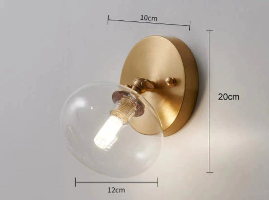 Applique murale en cuivre de couloir de chevet de chambre à coucher Nordic Wind simple