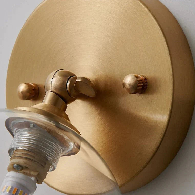 Applique murale en cuivre de couloir de chevet de chambre à coucher Nordic Wind simple